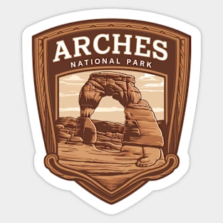 Arches National Park Graphic Badge Sticker